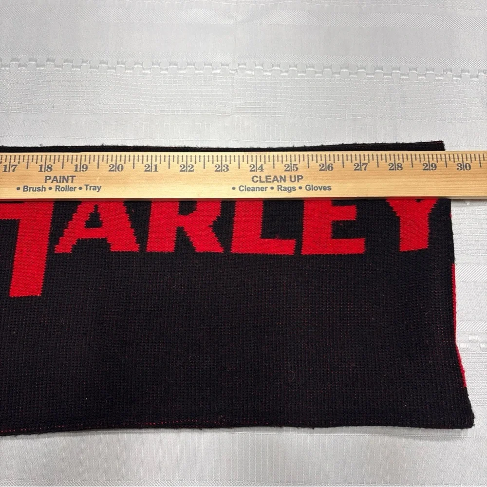 Harley-Davidson Black and Red Knit Scarf - Picture 5 of 5